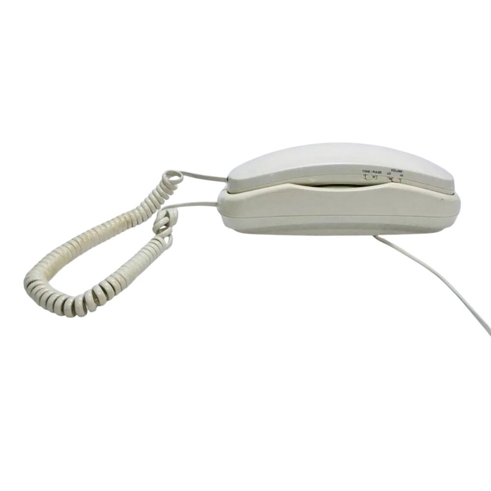 Vintage Radio Shack White Big Button, Touch Tone Wall/Desk Trim Phone